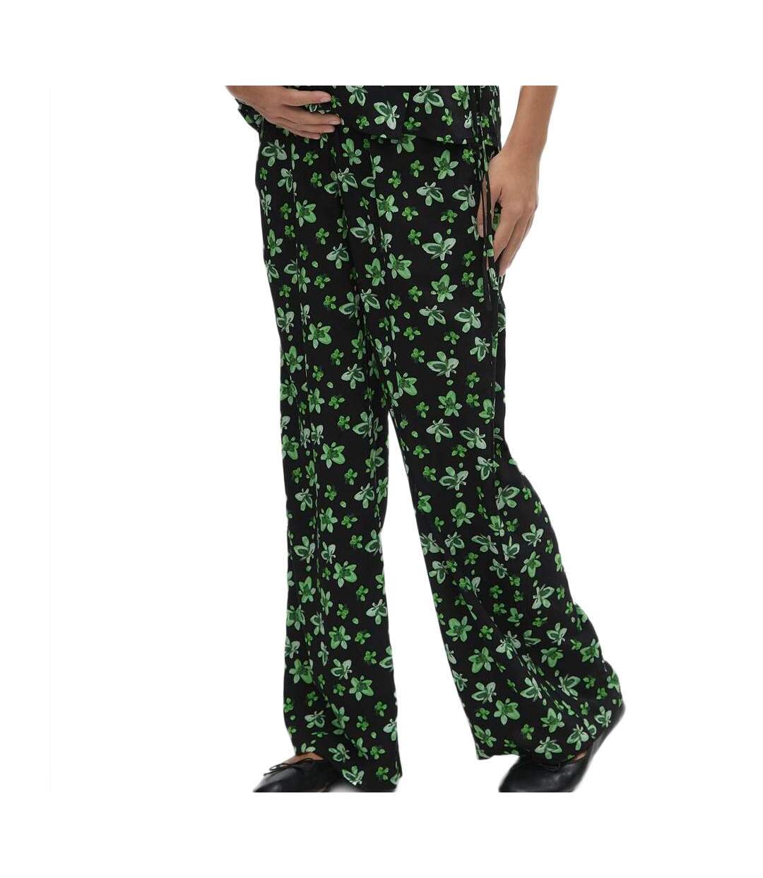 Pantalon de Grossesse Noir/Vert Femme Mamalicious Ellinor - L