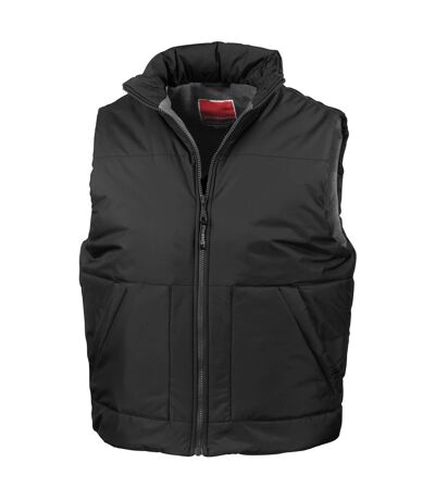 Result Ladies Fleece Lined Bodywarmer Water Repellent Windproof Jacket (Black)