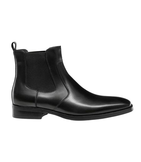 Mens Full Grain Leather Ankle Boots Black Mascot