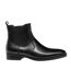 Mens Full Grain Leather Ankle Boots Black Mascot-1