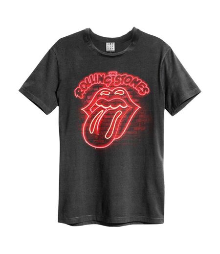 T-shirt neon light adulte charbon Amplified