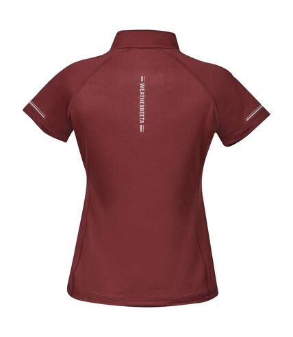 Womens/ladies victoria premium short-sleeved base layer top maroon Weatherbeeta