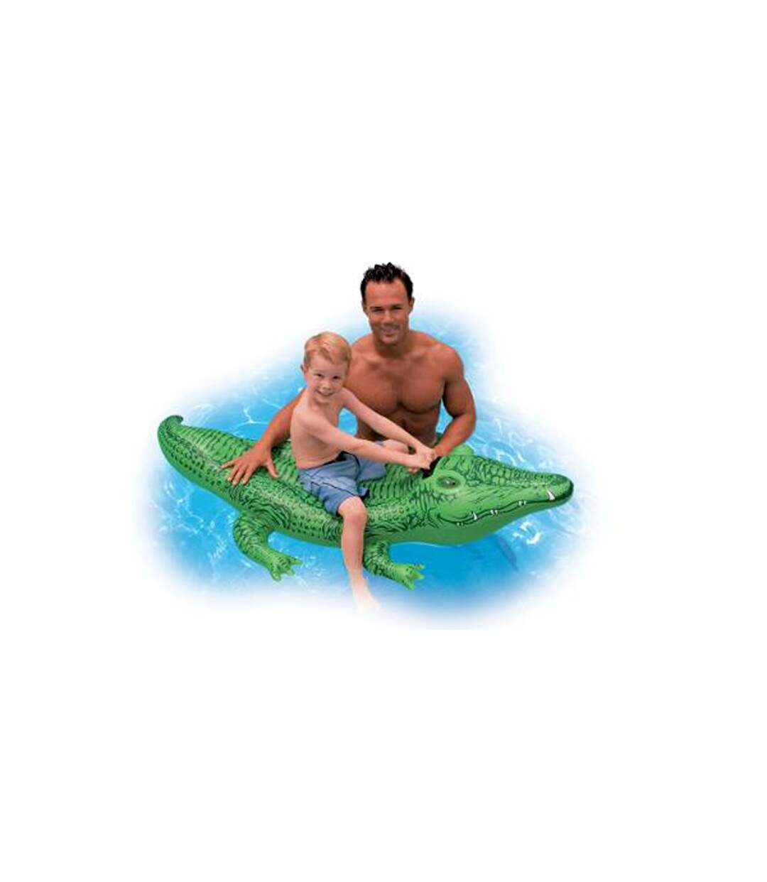 Bouée Gonflable à Chevaucher Crocodile 168cm Vert-2