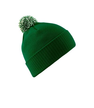 Bonnet snowstar unisexe vert/blanc Beechfield