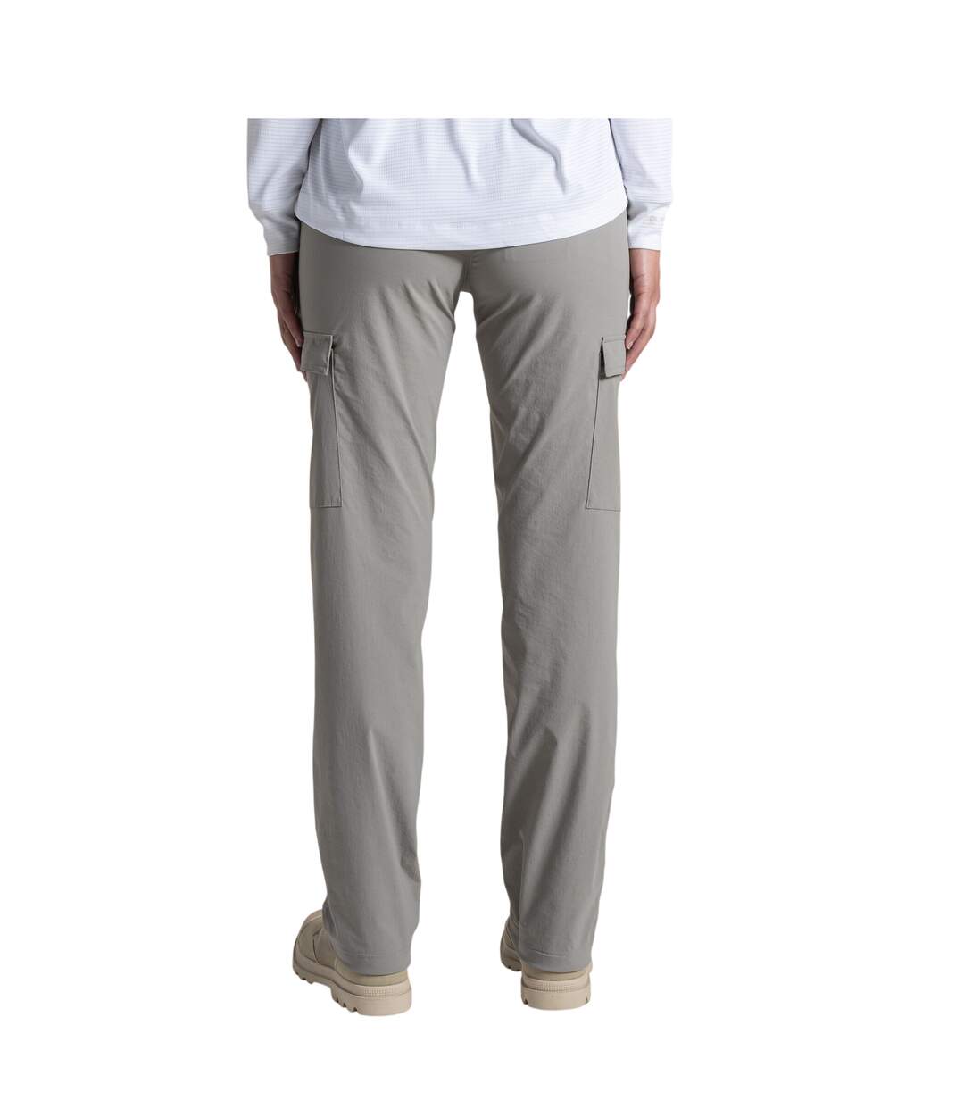 Pantalon Long À Poches Et Taille Mi-haute Semi-élastiquée Rif Femme Kaki Clair Craghoppers-3