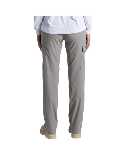 Pantalon Long À Poches Et Taille Mi-haute Semi-élastiquée Rif Femme Kaki Clair Craghoppers
