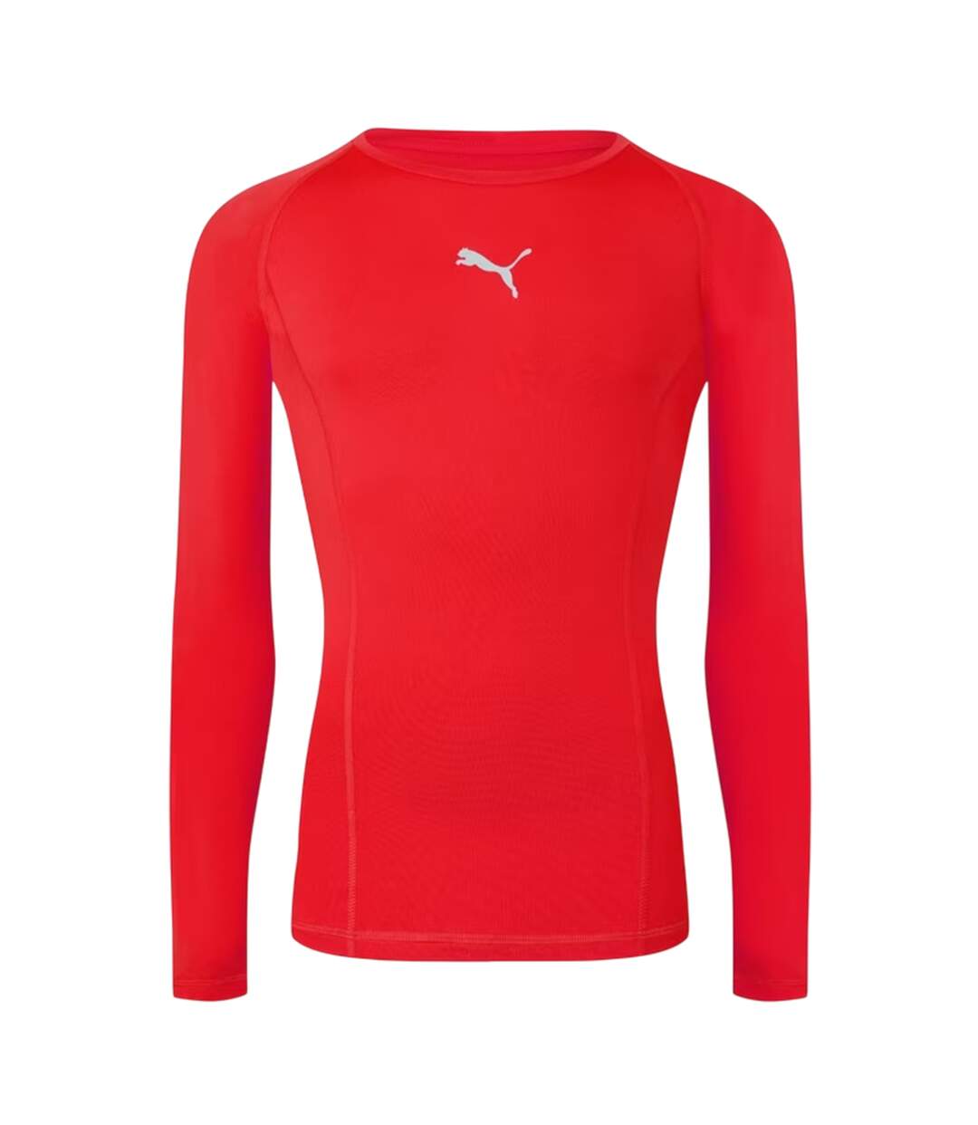 Mens Liga Long-sleeved T-shirt Red Puma-1