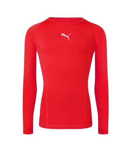 Mens Liga Long-sleeved T-shirt Red Puma