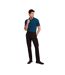 Mens Chevron Knitted Short-sleeved Polo Shirt Navy Ted Baker-1