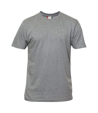 Mens Premium Melange T-shirt Grey Melange Clique