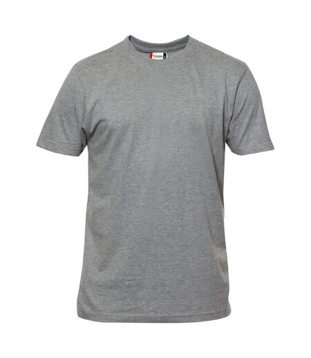 Mens Premium Melange T-shirt Grey Melange Clique