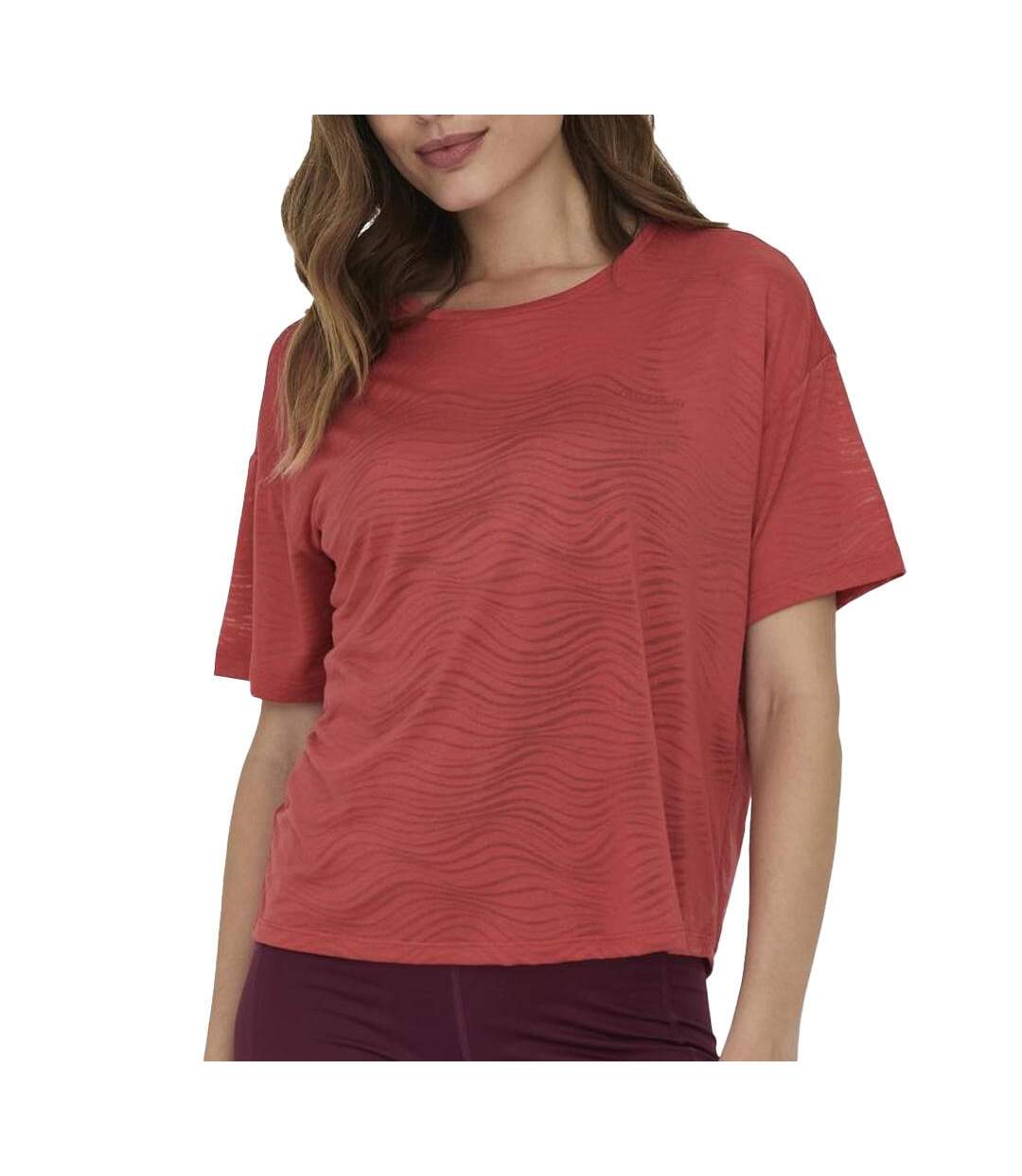 T-shirt rouge femme only play pnia-1