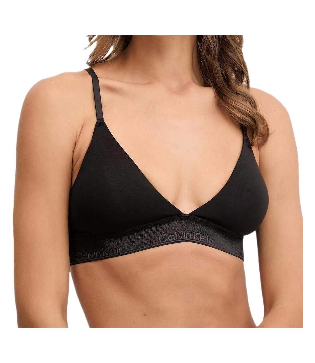 Soutien gorge noir femme calvin klein jeans lightly lined triang-1