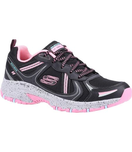 Skechers Womens/Ladies Hillcrest Vast Adventure Leather Shoes (Black/Hot Pink) - UTFS8208
