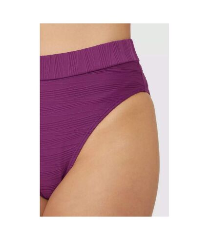 Gorgeous Womens/Ladies Textured Mid Rise Bikini Bottoms (Plum) - UTDH4635
