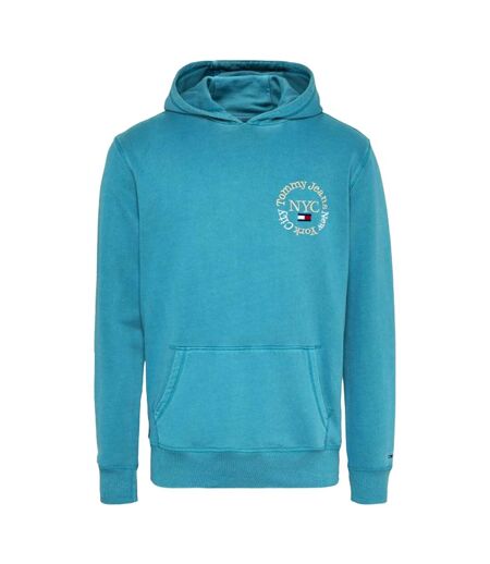 Sweat À Capuche Motif/style Logo Homme Bleu Sarcelle Tommy Hilfiger
