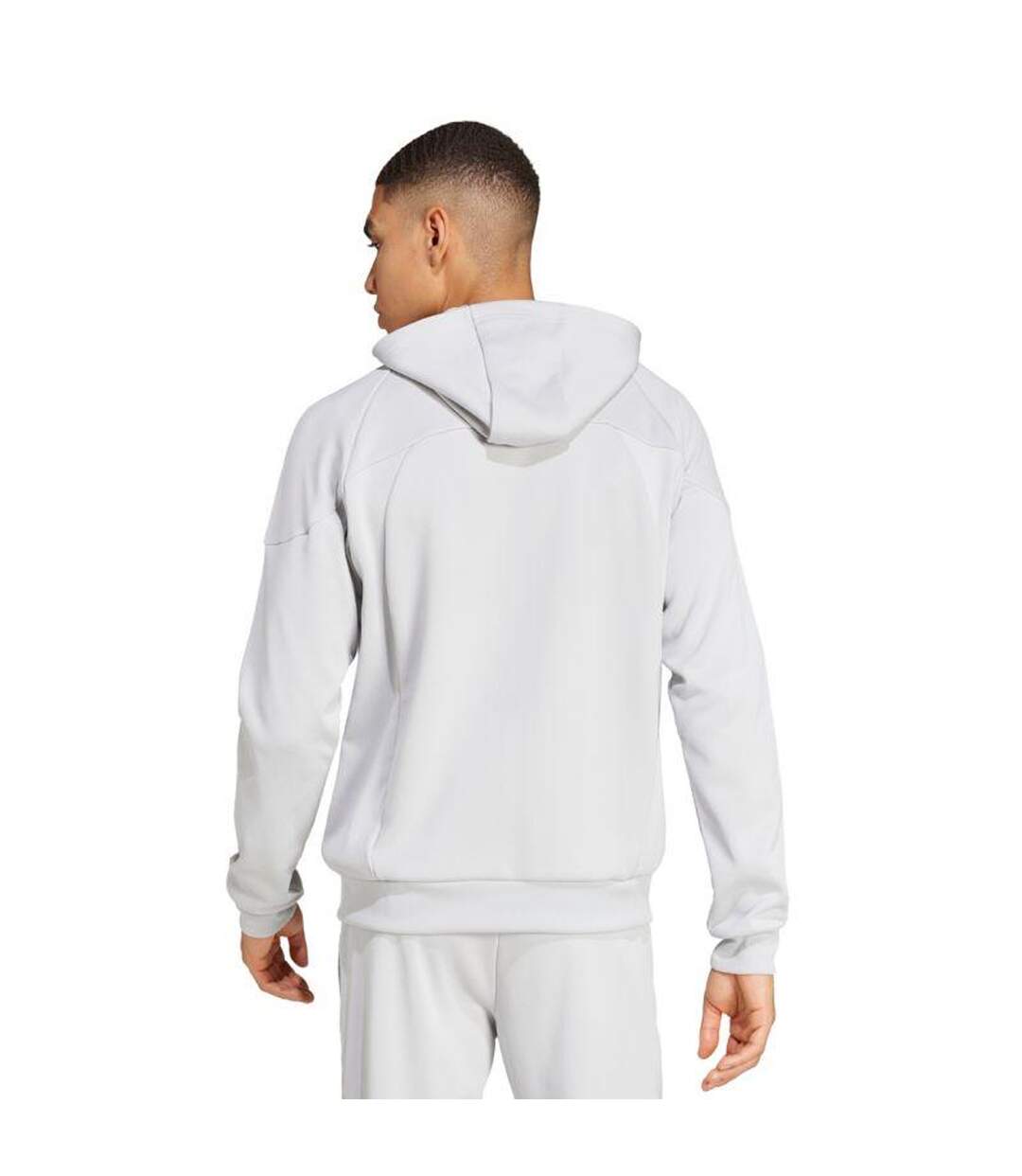 Veste À Capuche Tiro Homme Gris Argenté Adidas-3