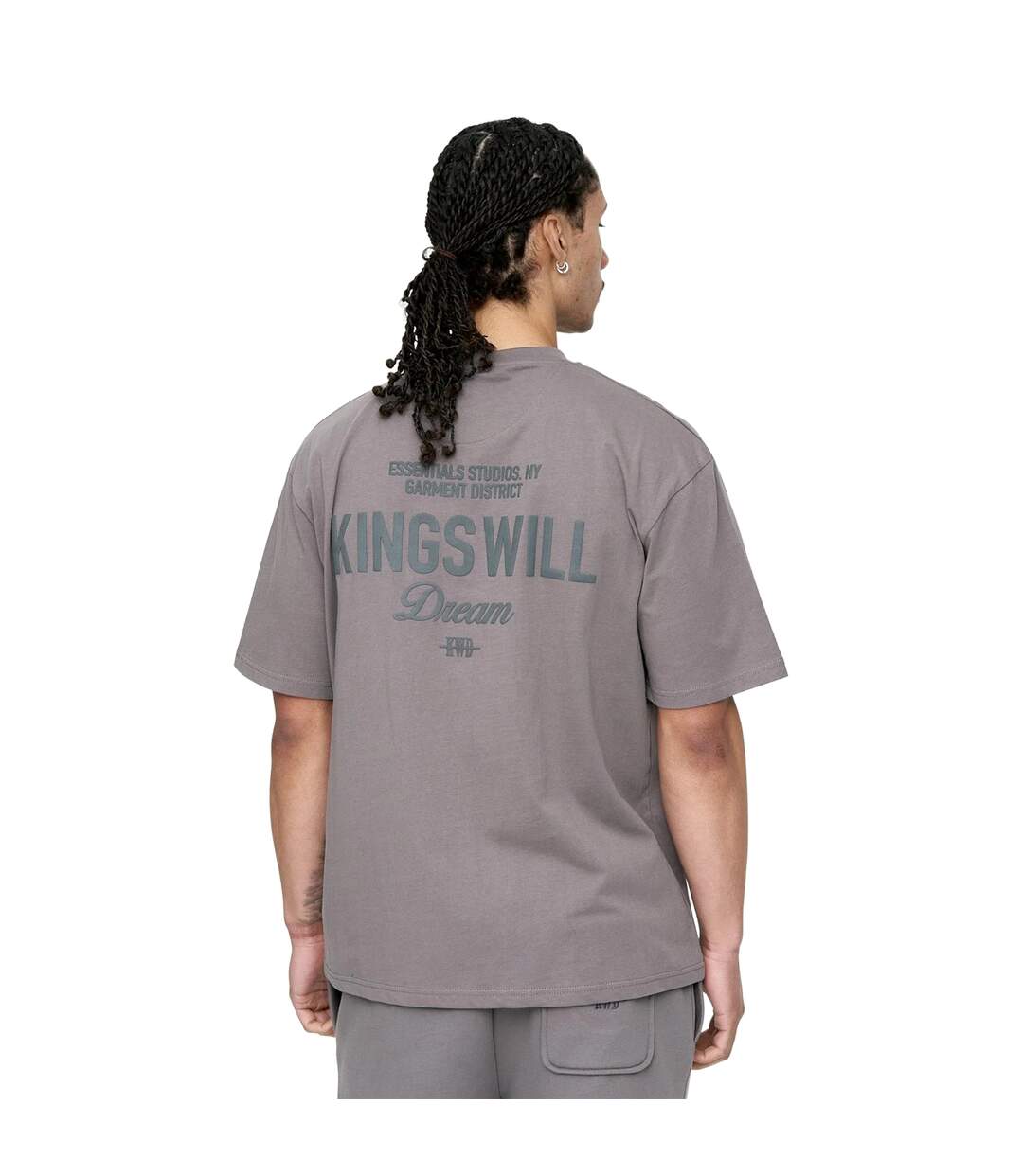 T-shirt Studio Garment District Homme Gris Kings Will Dream-3