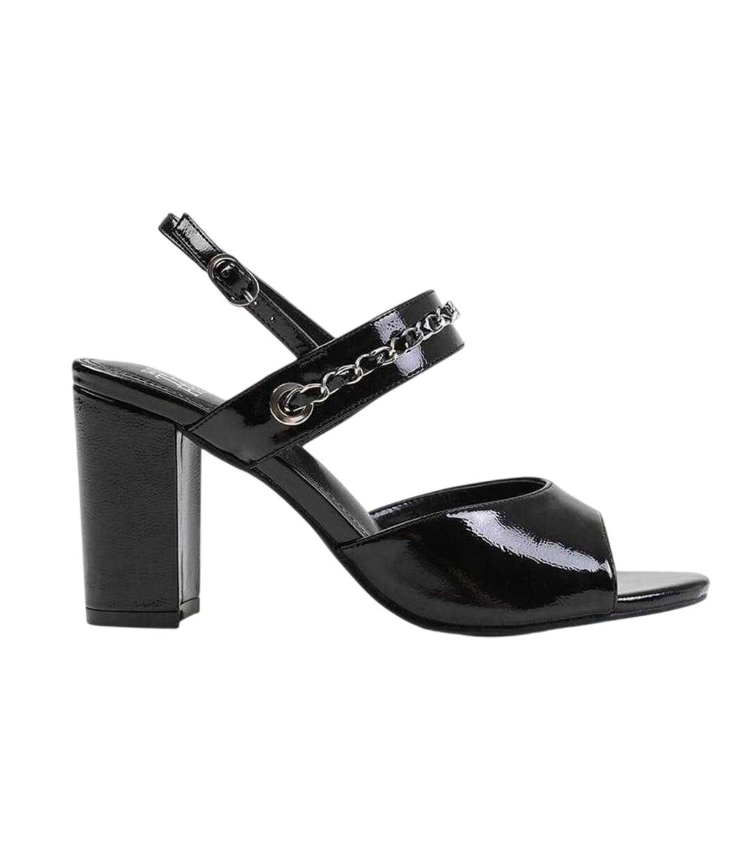 Sandales Motif/style Détail De Chaîne Femme Noir Verni Where's That From-2
