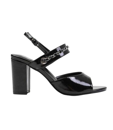 Sandales Motif/style Détail De Chaîne Femme Noir Verni Where's That From