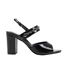 Sandales Motif/style Détail De Chaîne Femme Noir Verni Where's That From-2