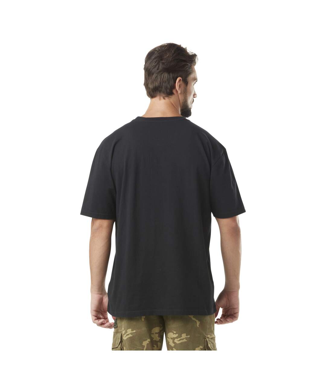 T-shirt homme col rond relax fit avec print en coton Service Black Vondutch