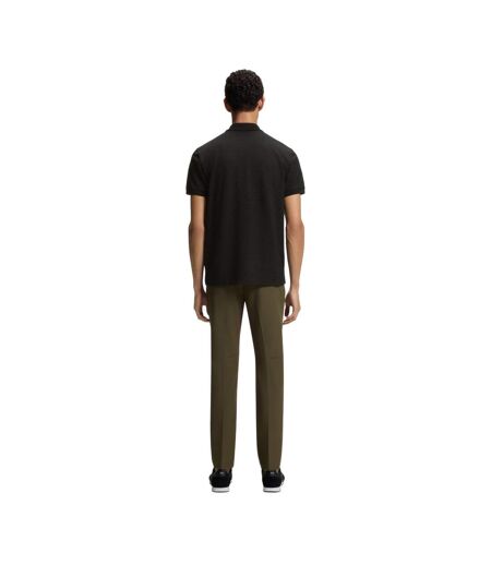 Mens Pique Polo Shirt Black Boss