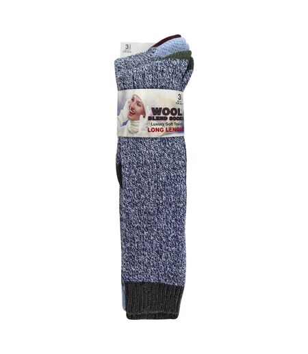 Sock Snob - 3 paires de chaussettes femme extra longues en laine douce et chaude