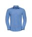 Russell Collection Mens Poplin Tailored Long-Sleeved Shirt (Corporate Blue) - UTPC5725
