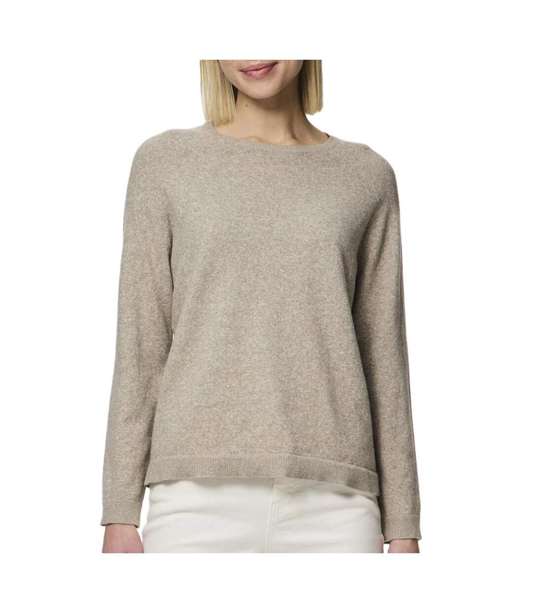 Pull beige femme pieces bree knit-1