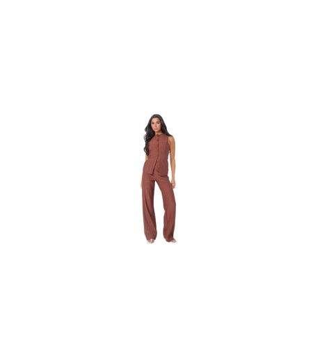 Pantalon Motif/style Fines Rayures Femme Rouge Pastel I Saw It First