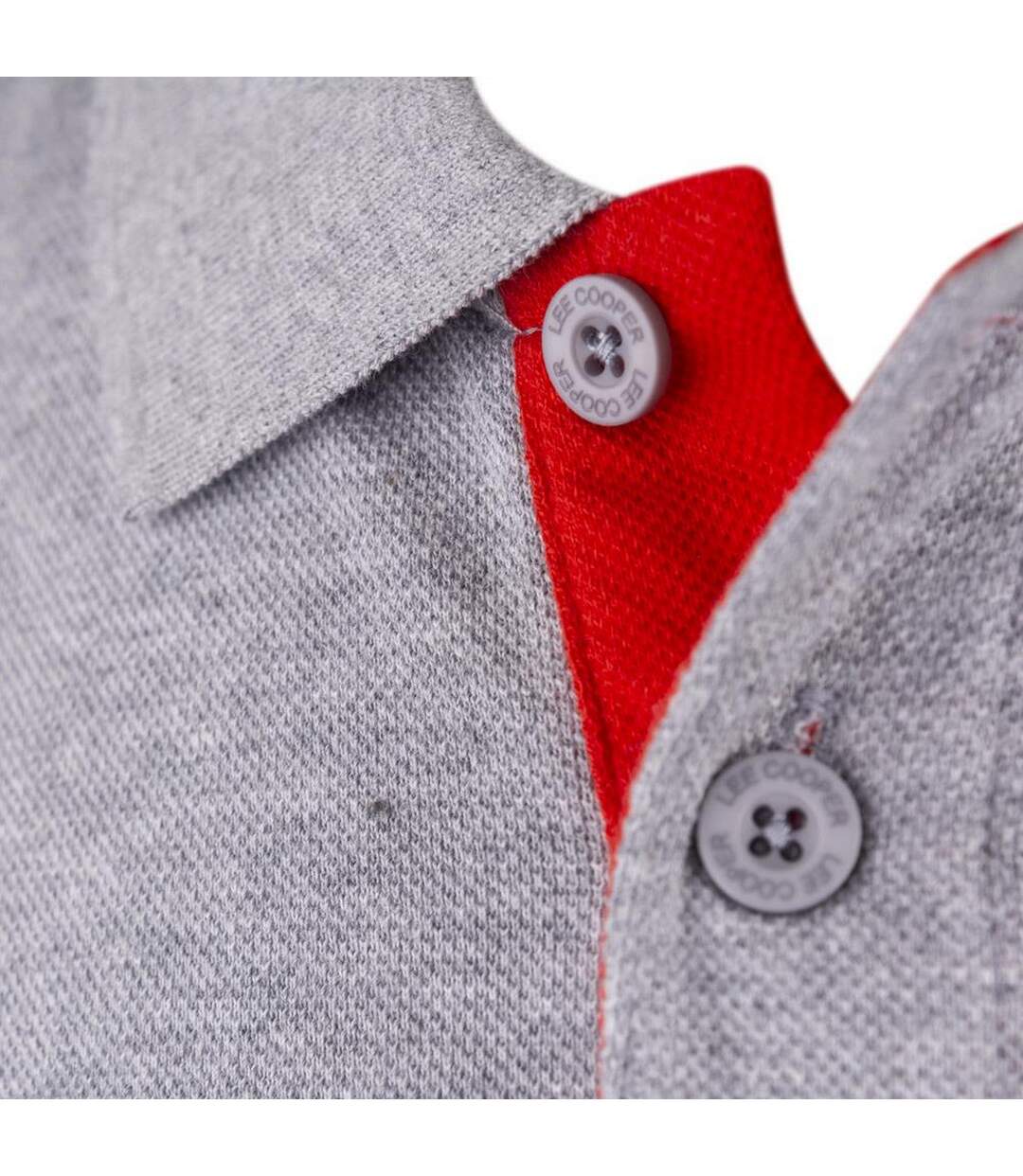 Polo homme gris Lee Cooper-3