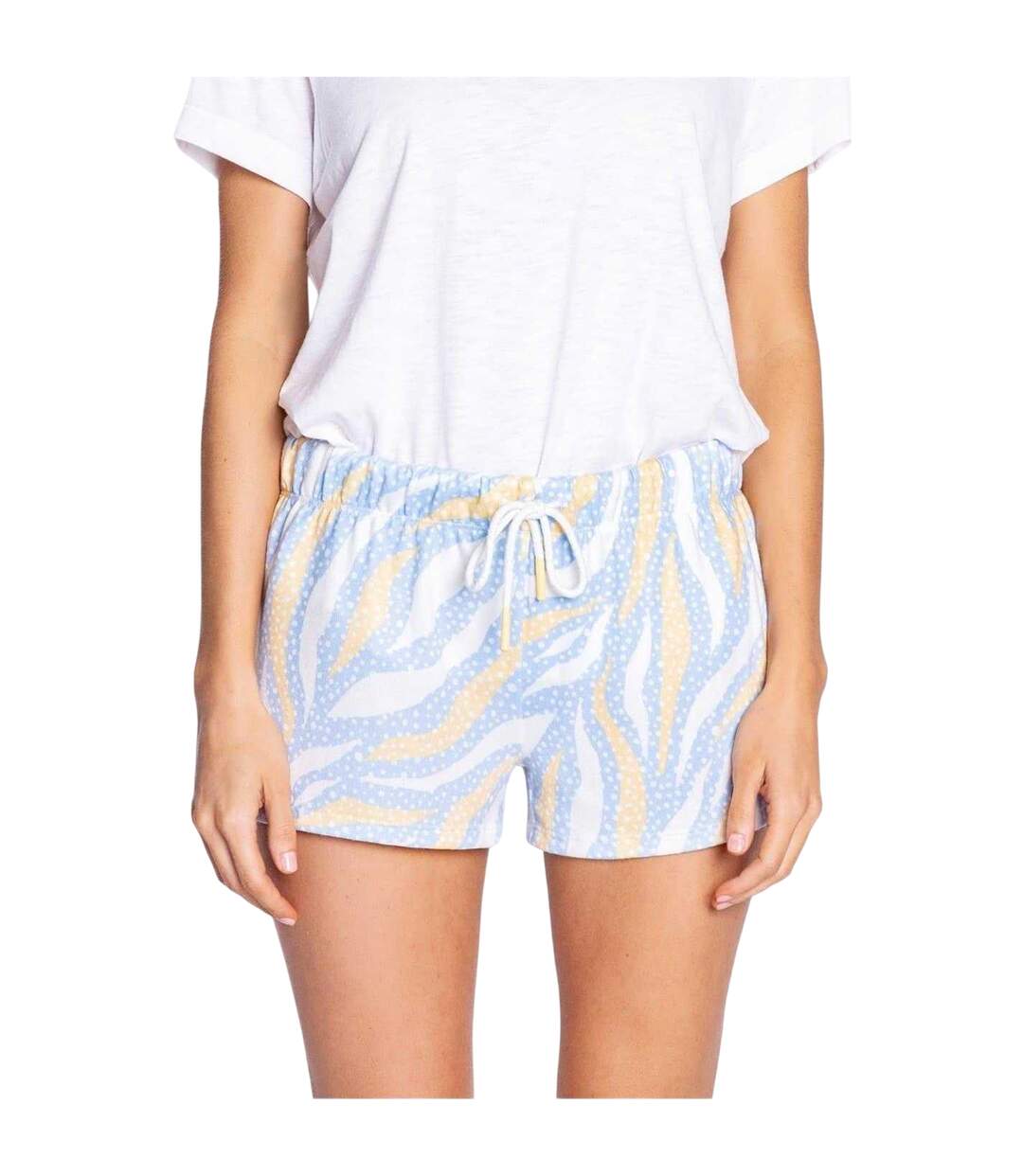 Womens/ladies Tiger Stripe Shorts Light Blue PJ Salvage-3