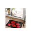 Tapis Déco Imprimé Coquelicots 50x80cm Noir & Rouge-4