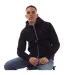 Mens Route 66 Full Zip Hoodie Black Modern Amusement-1