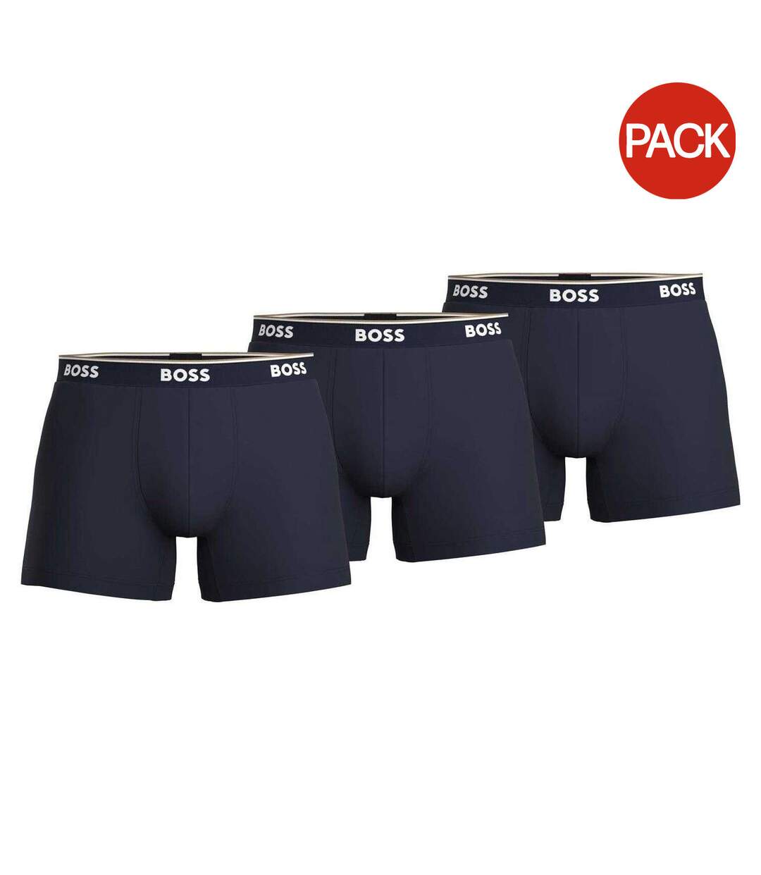 Lot De 3  Boxers Homme Bleu Marine Boss-1
