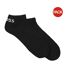 Pack Of 2  Unisex Adult Ankle Socks  Black Boss-1