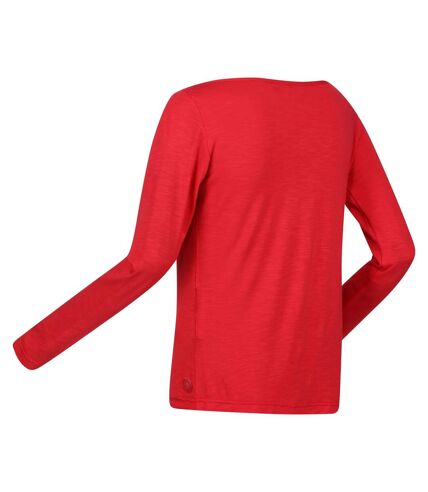 Regatta Womens/Ladies Lakeisha Long-Sleeved T-Shirt (Miami Red) - UTRG7172