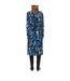 Robe Chemisier Mi-longue Motif/style Plissé Daplisa Femme Bleu Noir Boss-2