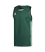 Maillot De Basket Sans Manches Speed Homme Vert Foncé Blanc Adidas-2