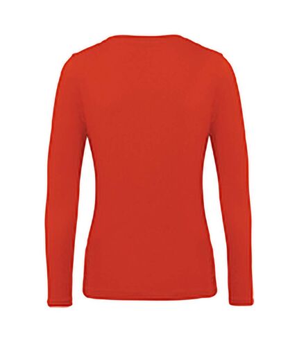 B&C - T-shirt manches longues INSPIRE - Femme (Rouge orangé) - UTBC4001