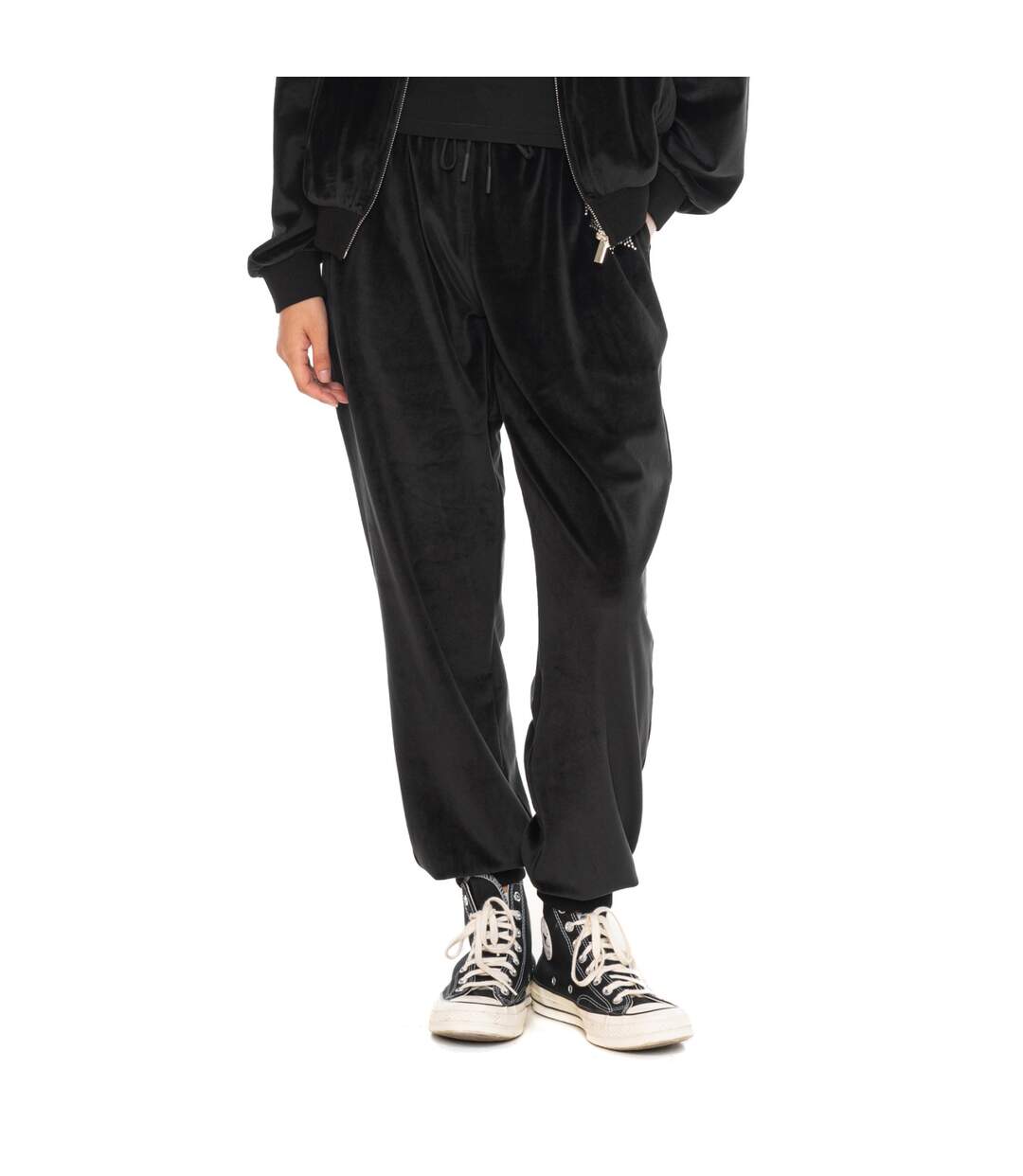 Pantalon de jogging femme envelours avec poches et strass Velvet Vondutch-1
