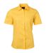 chemise popeline manches courtes - JN679 - femme - jaune