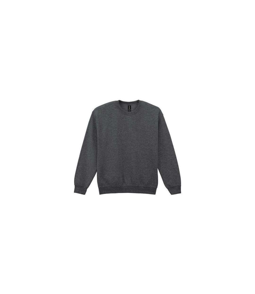 Sweat Uni Col Ras-du-cou Heavy Blend Adulte Anthracite Chiné Gildan-2