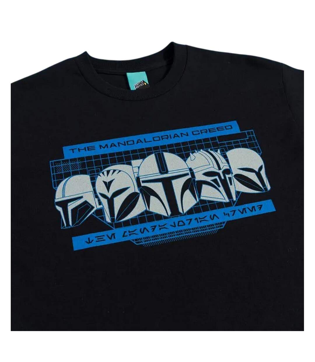 Unisex Adult Printed T-shirt Black Blue Star Wars The Mandalorian-3