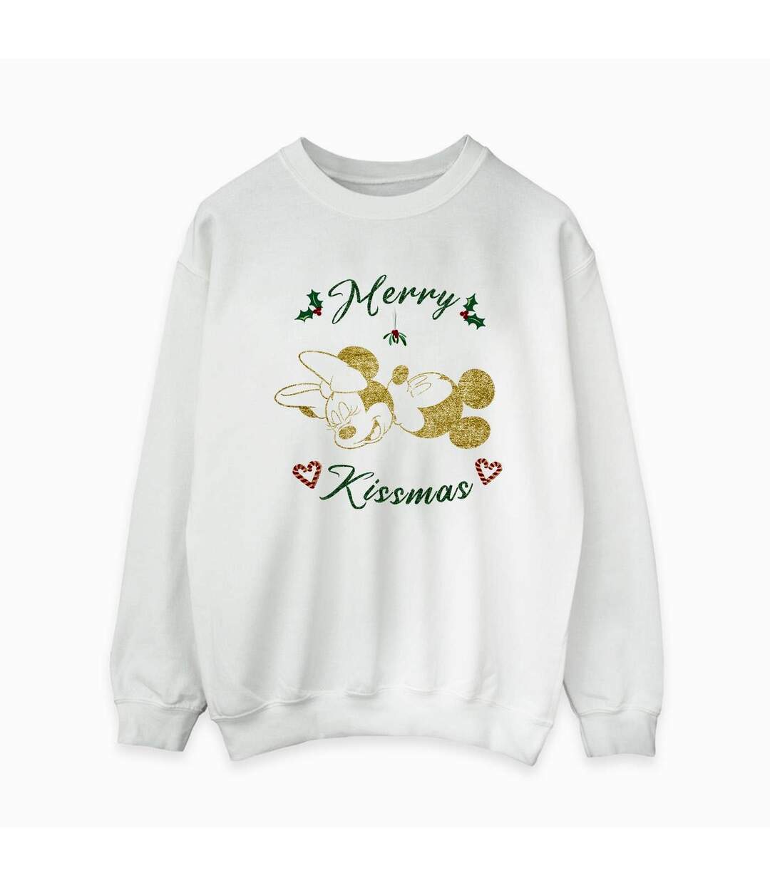 Disney Sweat Womens/Ladies Mickey Mouse Merry Kissmas (Blanc) - UTBI28887-1