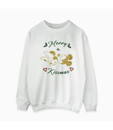 Disney Sweat Womens/Ladies Mickey Mouse Merry Kissmas (Blanc) - UTBI28887
