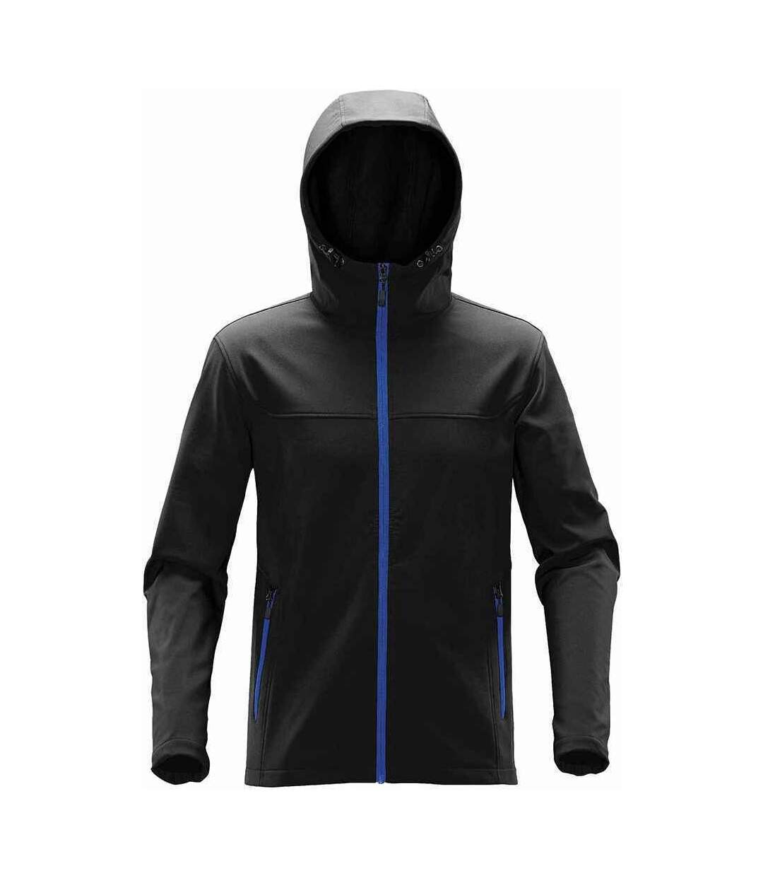 Mens Orbiter Hooded Soft Shell Jacket Black Azure Stormtech-1