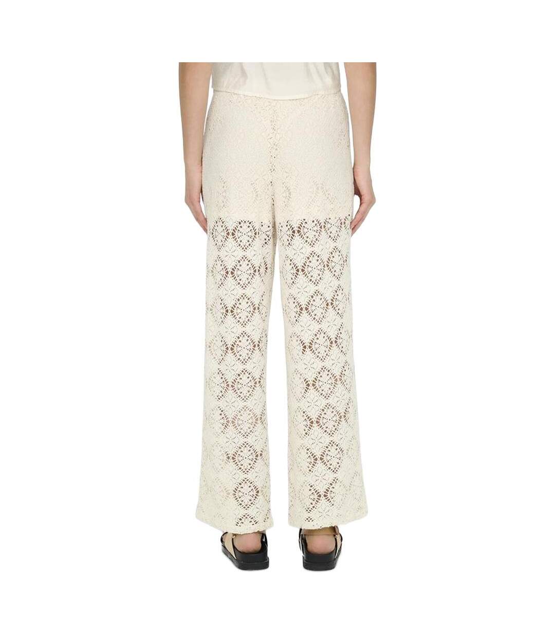 Pantalon fluide beige femme jdy eva-2