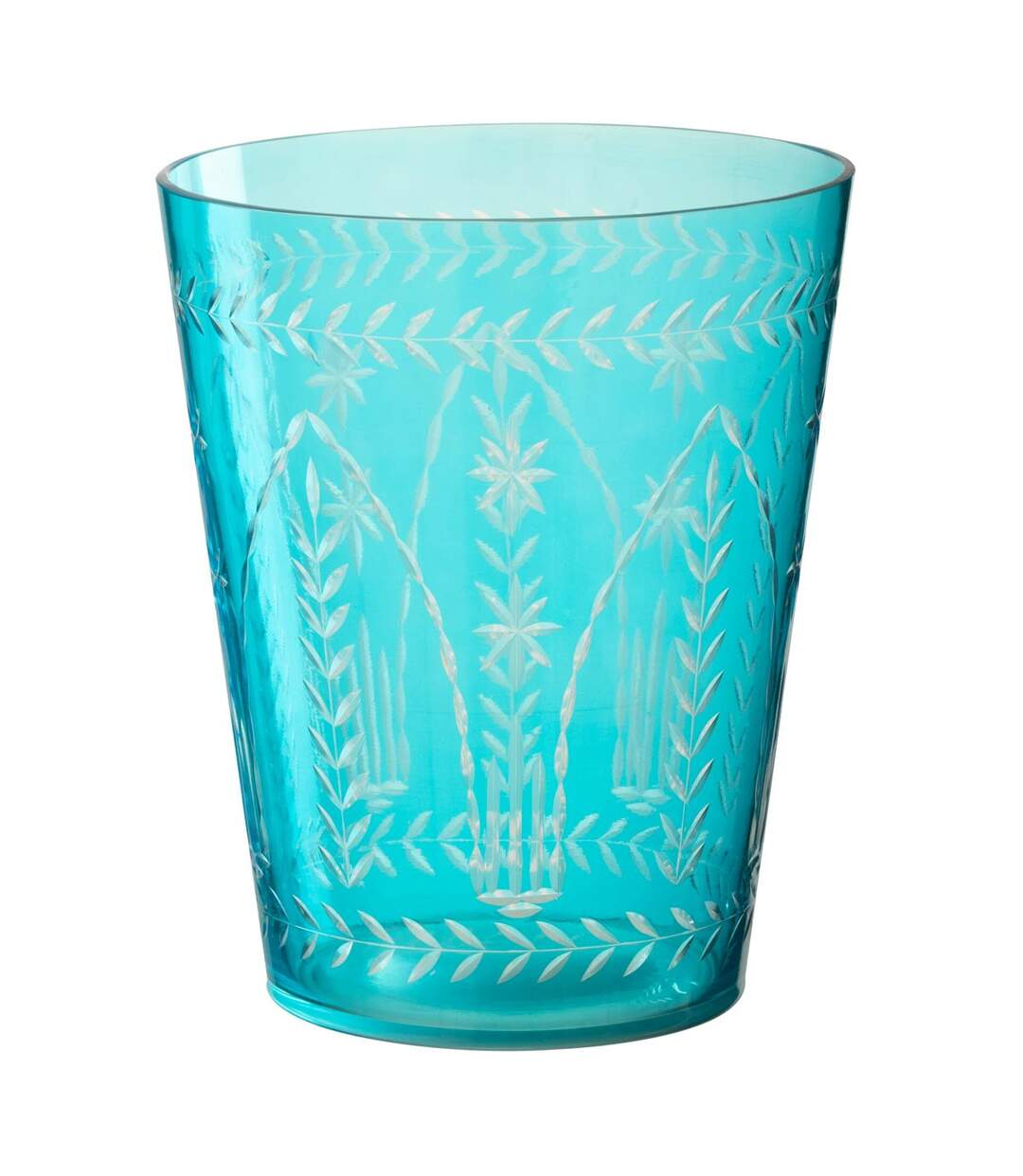 Vase en Verre Tarifa 23cm Bleu Azur-1